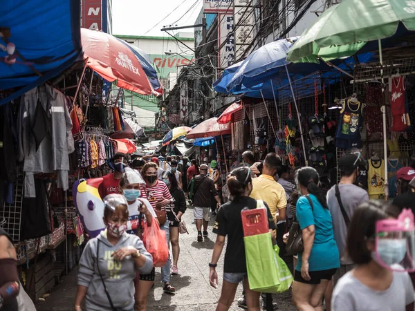 Divisoria Manila Philippines Oct 2020 Bustling Scene Sta Elena Street — Stock Photo, Image