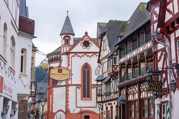 Bacharach Rhineland Palatinate Germany March 2018 Main Street Town Historical — Stock Photo, Image