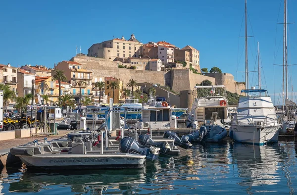 Calvi Corsica France Октября 2018 Года Порту Кальви Солнечным Осенним — стоковое фото