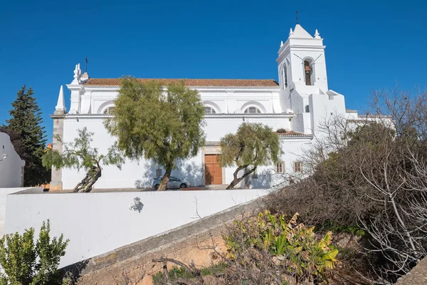 Бічний Вид Церкви Санта Марія Центрі Тавейри Алгарве Португалія — стокове фото