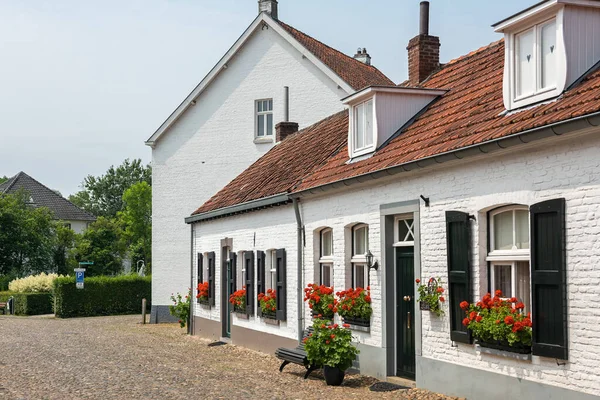 Thorn Limburg Netherlands June 2018 Traditionally White Town House Decorated — 图库照片