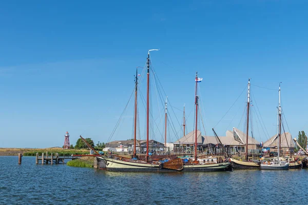 Stavoren Frisland Netherlands Juny 2020 Big Sailing Boats Moored Port — Stock Photo, Image