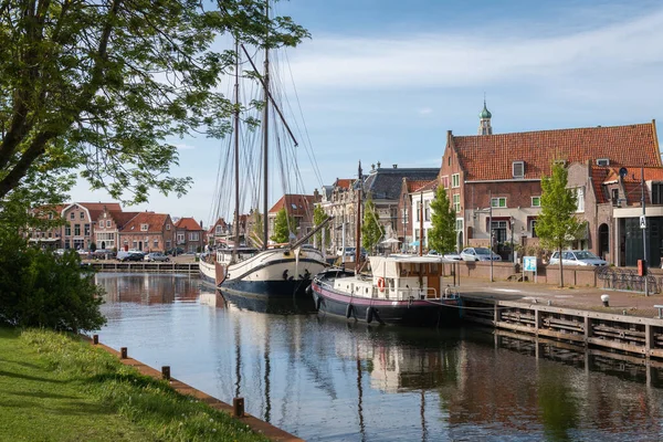 Enkhuizen North Holland Netherlands May 2020 Vakker Utsikt Gamlehavnen Med – stockfoto