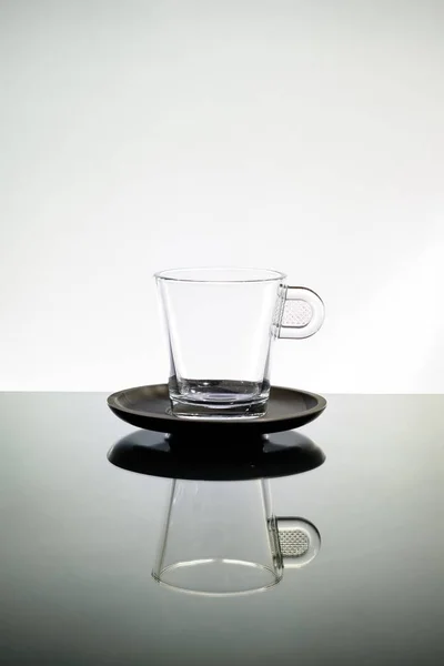 Empty glass coffee. — Stock Photo, Image