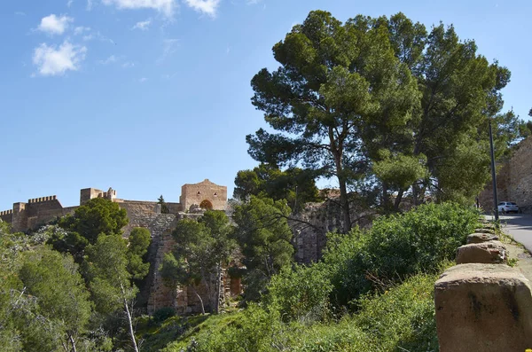 Antigua muralla medieval del Castillo de Sagunto —  Fotos de Stock