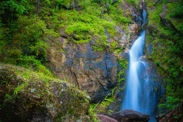 Gyönyörű Mély Erdő Vízesés Tájkép Táj Táj Jogkradin Vízesés Kanchanaburi — Stock Fotó