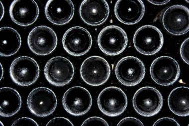 Tokay mahzeninde bir sürü şarap şişesi