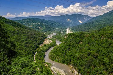 Sochi. Kafkasya dağlarında. Akhshtyr gorge
