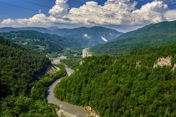 Sochi Kafkasya Dağlarında Akhshtyr Gorge — Stok fotoğraf