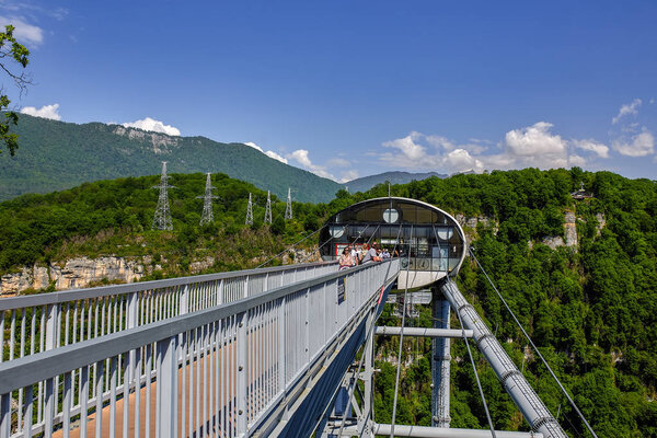 РОССИЯ, СОЧИ - 3 мая 2018 года: аквапарк "Парк экстремальных развлечений"
