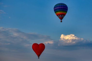 Zheleznovodsk. Airshow. Sıcak hava balonu rides
