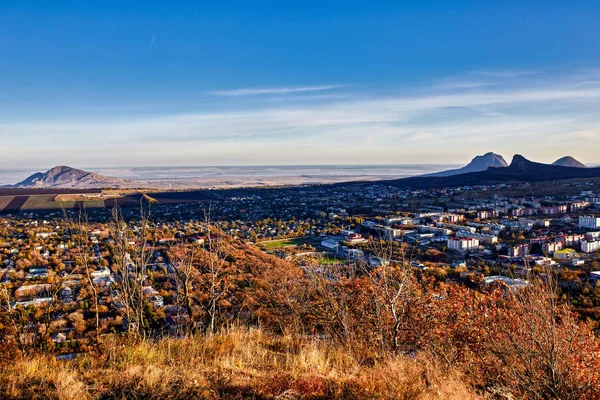 Norte Del Cáucaso Vista Desde Monte Scabby Ciudad Lermontov — Foto de Stock