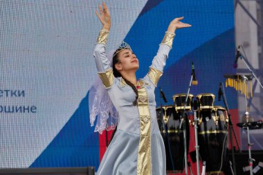 Pyatigorsk, Kmv, Rusya - 12 Haziran 2019:Rusya Günü. Pyatigorsk. Gala konseri