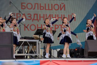 Pyatigorsk, Kmv, Rusya - 12 Haziran 2019:Rusya Günü. Pyatigorsk. Gala konseri