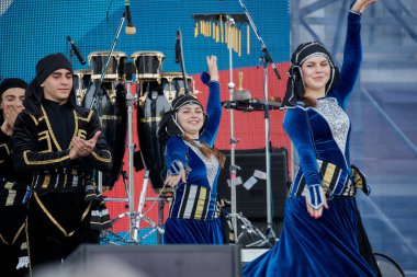 Pyatigorsk, Kmv, Rusya - 12 Haziran 2019:Rusya Günü. Pyatigorsk. Gala konseri