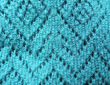     Zümrüt rengi, yeşil örülmüş kumaş dokusu. Yünden yapılmış ürünler. El işi