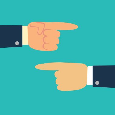 işaret parmağı sol ve sağ el.