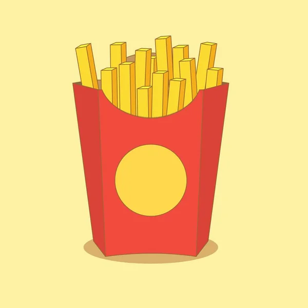 Franse frietjes vectorillustratie — Stockvector