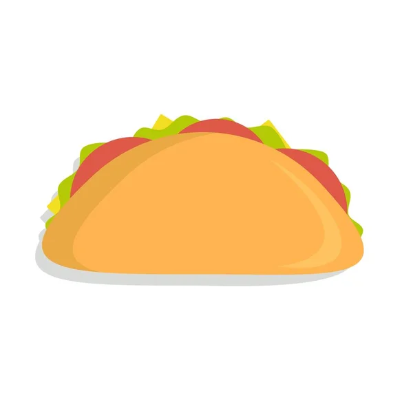 Icône mexicaine taco — Image vectorielle