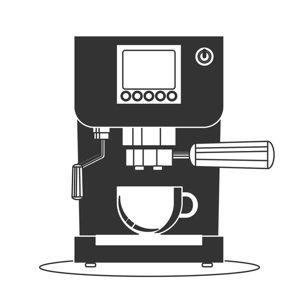 Coffee maker machine icon flat. Simple vector symbol — Stock Vector