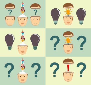 Başarılı bir iş adamı. İşe fikir başlamak kavramı.