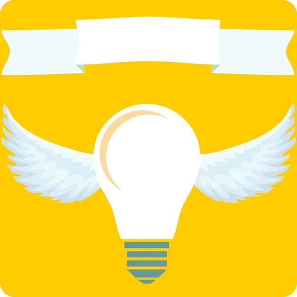 Ampoule volante — Image vectorielle