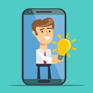 başarılı bir iş adamı vermek başka bir işadamı yeni fikir ampul