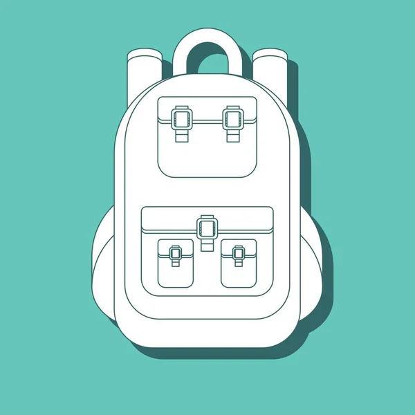 Tek renkli siluet sırt çantası simgesi. Sırt çantası stilize Basitleştirilmiş sembolü. — Stok Vektör