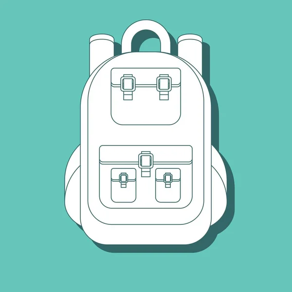 Monochrome Silhouette der Rucksack-Ikone. stilisiertes vereinfachtes Symbol des Rucksacks. — Stockvektor