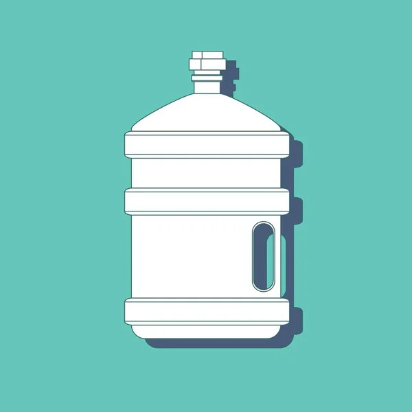 Vector vatten för kylaren. Genomskinlig flaska för office. — Stock vektor