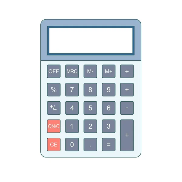 Calculator pictogram in platte stijl. — Stockvector