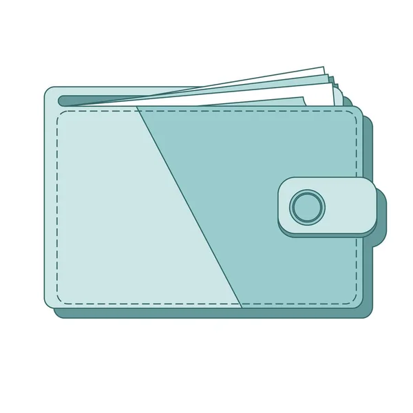 Plånbok med dollar ikon — Stock vektor