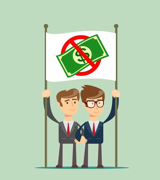 Rejection money, concept. — Stock Vector