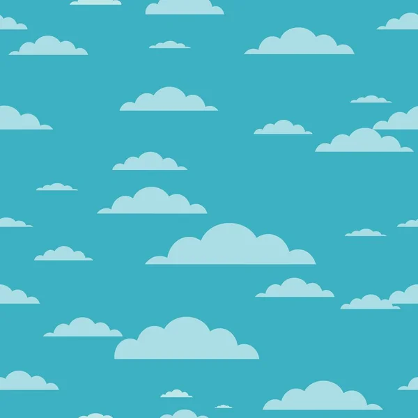 Wolken achtergrond - naadloos wolk textuur vector — Stockvector