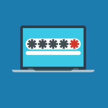 Parola güvenlik vektör simgesi.