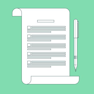 İzole Test vektör simgesi.