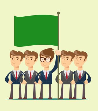 iş takım çalışması ve liderlik kavramı simgesi