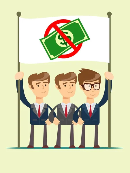 Rejection money, concept. — Stock Vector