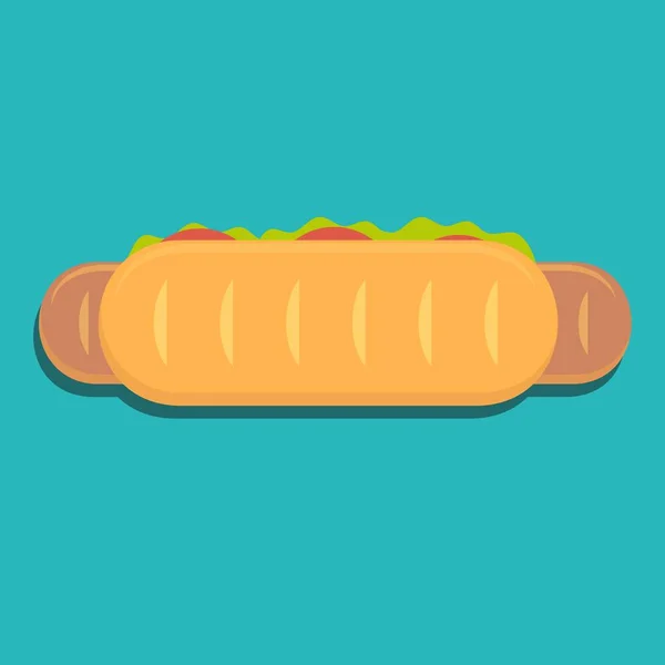 Hotdog-Ikone. — Stockvektor