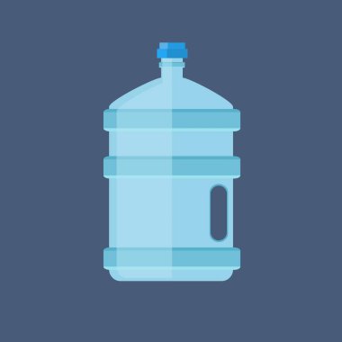 Vektör su soğutucu için. Office için şeffaf şişe.