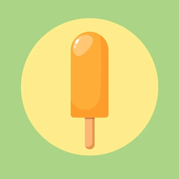 Ovocné zmrzliny na tyčce. Světlé barvy, Letní nálada. — Stockový vektor