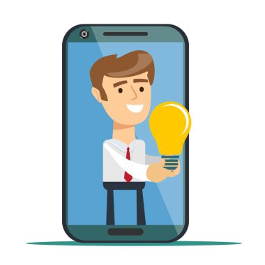 başarılı bir iş adamı vermek başka bir işadamı yeni fikir ampul