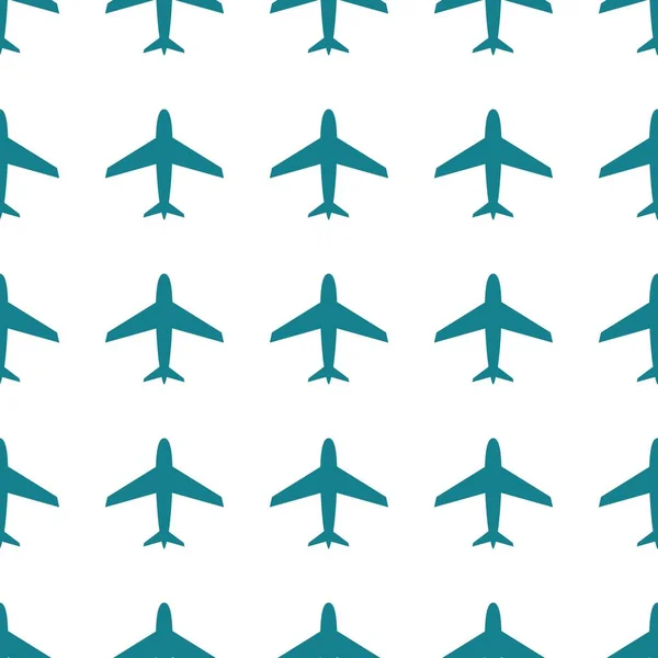 Flugzeug, Vektor nahtloses Muster, — Stockvektor