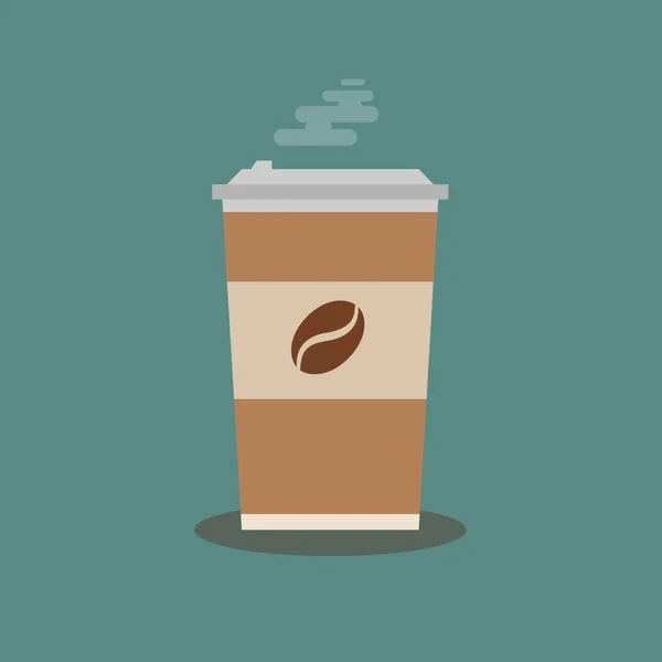 Koffiekopje vectorillustratie geïsoleerd op achtergrond. — Stockvector
