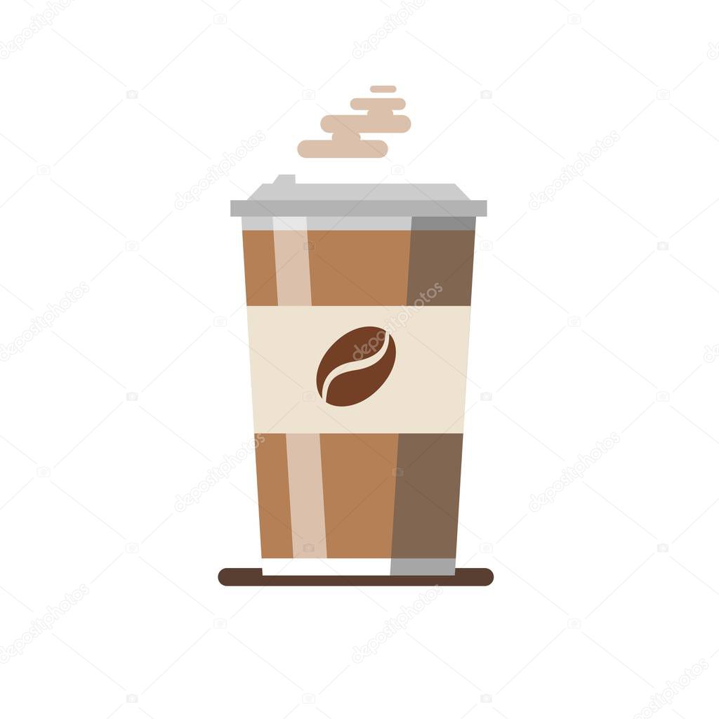 Coffee cup vector illustration isolated on background.