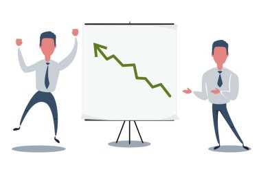 Düşünüyorum. Bir sorunu çözen bir iş adamı. Poster, tebrik kartı, web sitesi, reklam, iş sunumu, reklam tasarımı için stok illüstrasyonu