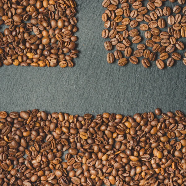 Coffee Beans Good Bad Grain Arabica Robusta Blend Roasted Coffee — Stock Photo, Image