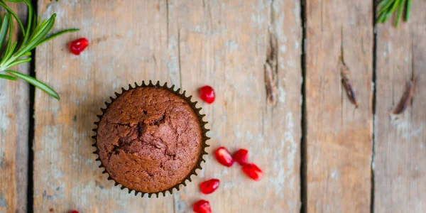 Muffinschocolate Cupcakes Schokolade Dessert Ansicht Von Oben — Stockfoto