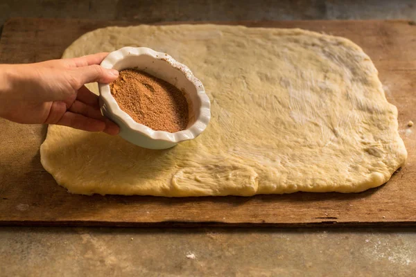 Degen Mjuk Och Frodig Skörd Bageriprodukter Mat Bakgrund — Stockfoto