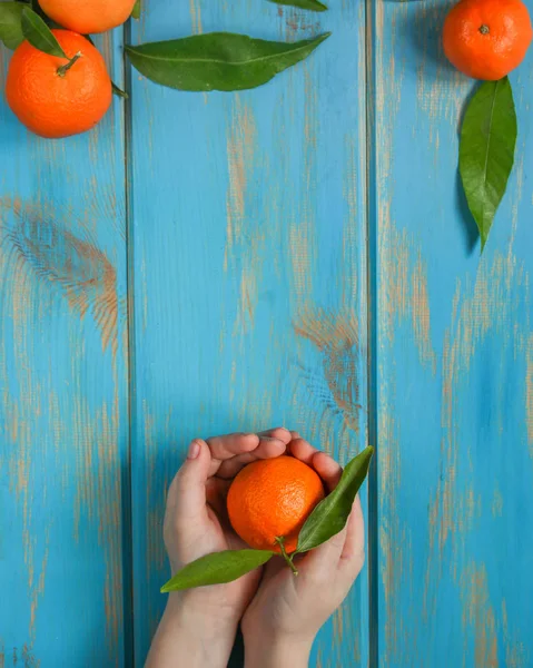 Mandarin Friss Lédús Citrusfélék Clementine Top — Stock Fotó